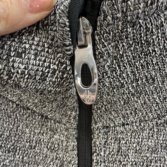 Spyder Jacket Women's Medium Black Charcoal Heather Sherpa Lined Cozy Jacket - Picture 4 of 12